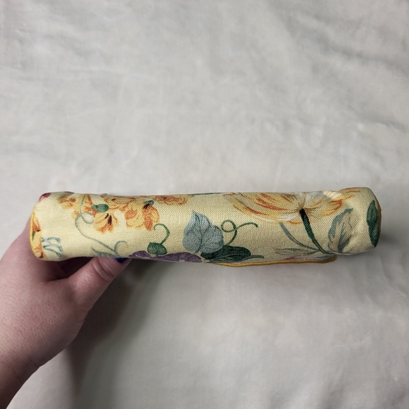 Vintage Galante Studios Yellow Floral Makeup Bag/Clutch. - Picture 3 of 13